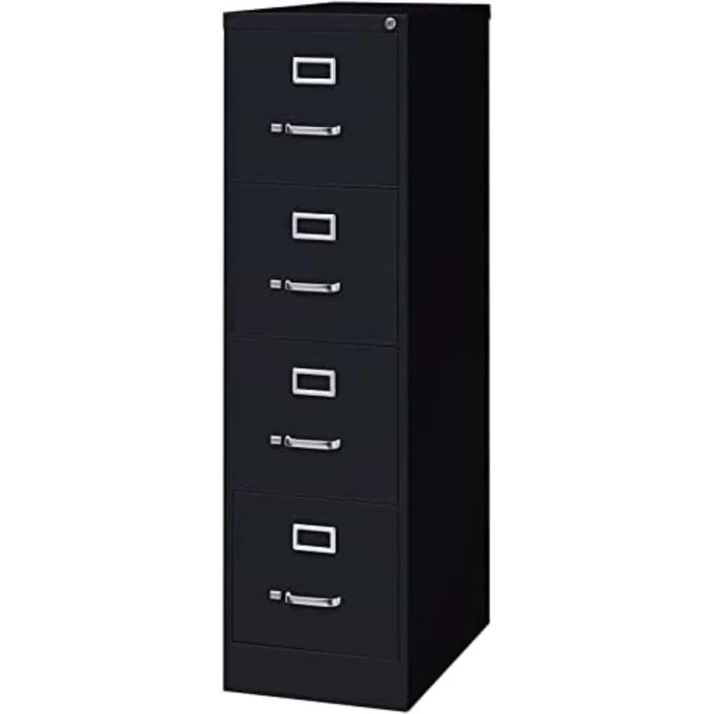 

Row 4 Drawers 52" Vertical Black Metal Filing Cabinet Lockable Pre-Assembled Stationary Letter Size for Home, Office