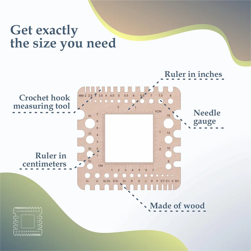 الحياكة إبرة قياس الحياكة مقياس حاكم الكروشيه السنانير حاكم الغزل و سواتش حاكم (القياس العالمي/مسطرة-AT64