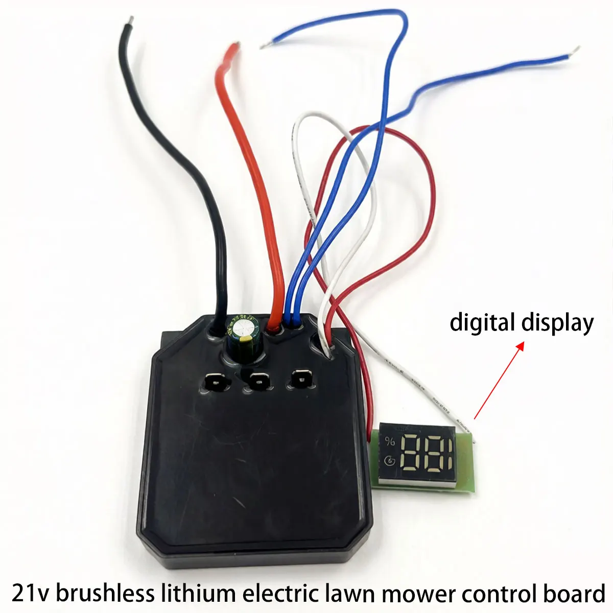 1 Piece Digital Display 21V Brushless Lithium Battery Lawn Mower Control Board Lawnmower Control Board Lithium Battery Lawn Mowe