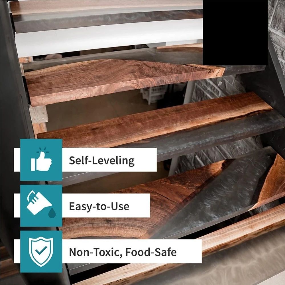 لوازم النحت/إيبوكسي الراتنج العميق، شفاف كريستالي، لامع شفاف عالي اللمعان، مثالي لمشاريع عميقة 1-4 بوصة - إيبوكسي صب عميق