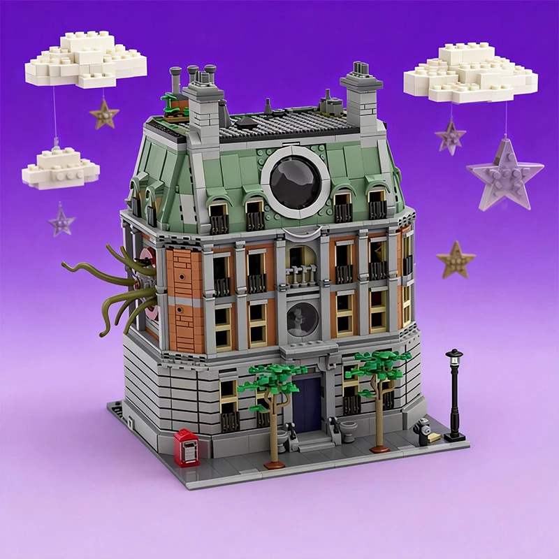 2969 PCS Famous Film Sanctum Sanctorum upgrade left-side modification MOC Customize Modular Building DIY Boy Toy Christmas Gift