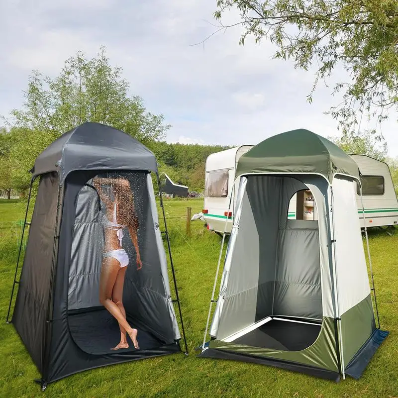 

Outdoor Portable Privacy Shower Tent Pop Up Sun Rain Shelter UV-Resistant Folding Waterproof Outdoor Changing Tent Dressing With