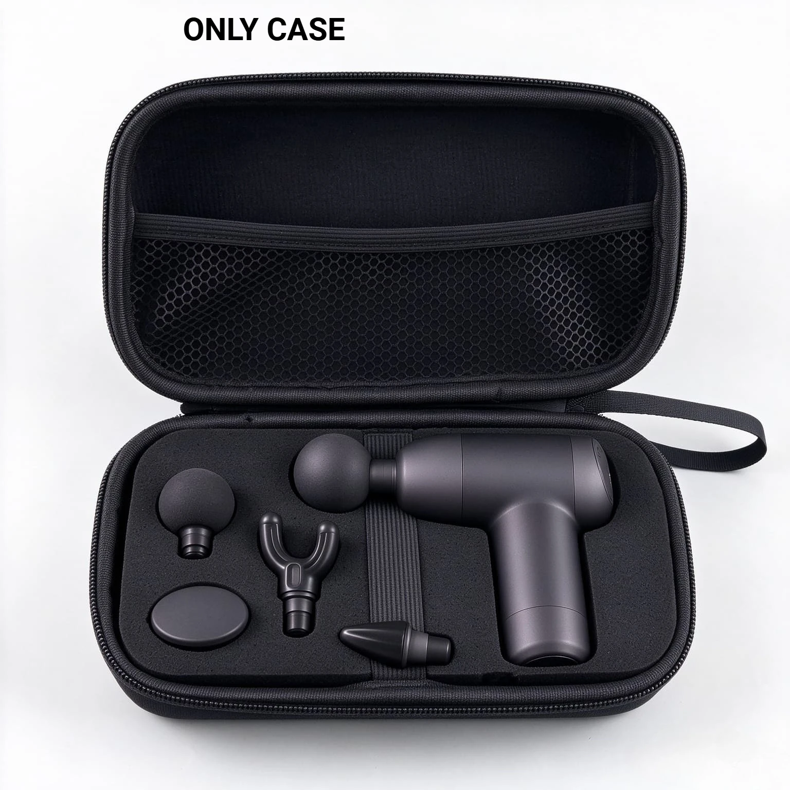 Portable EVA Mini Fascia Gun Carry Case DIY Customizable Foam Sponge Protective Storage Pouch for Handheld Mini Massage Gun,