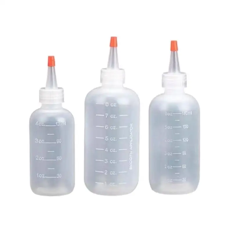 

E8BD Portable Travel Liquid Dispenser Bottles Refillable Leakproof Squeeze Bottle Applicator Bottle with Tip Empty Container