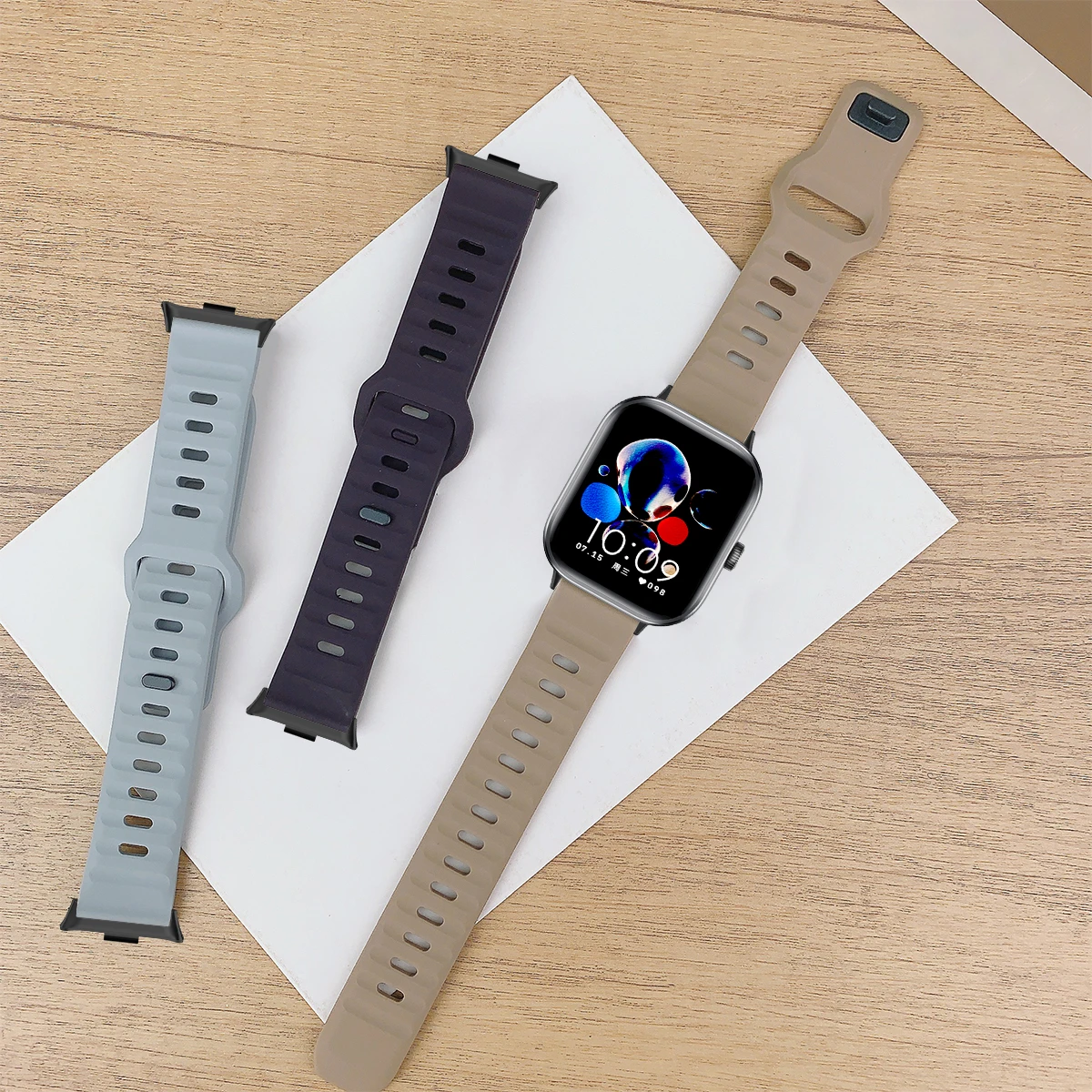 Redmi Watch 5/4 용 실리콘 스트랩 Miband 9Pro/8Pro 통기성 교체 시계 밴드 용 소프트 스포츠 편리한 손목 밴드