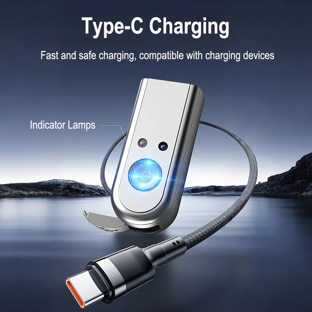 BORUiT Motion Sensor LED ไฟหน้า Type-C หมวกแบบชาร์จไฟได้คลิปติดหูพร้อมแบตเตอรี่ในตัวสําหรับใช้ตั้งแคมป์กลางแจ้ง