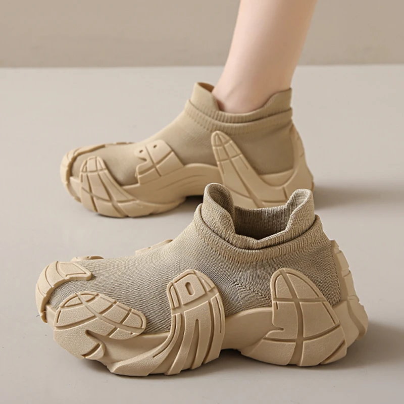 

Women Platform Sneakers Slip On Running Sports Shoes Soft Breathable Tennis Sneakers Casual Outdoor Comfortable Shoes For Female