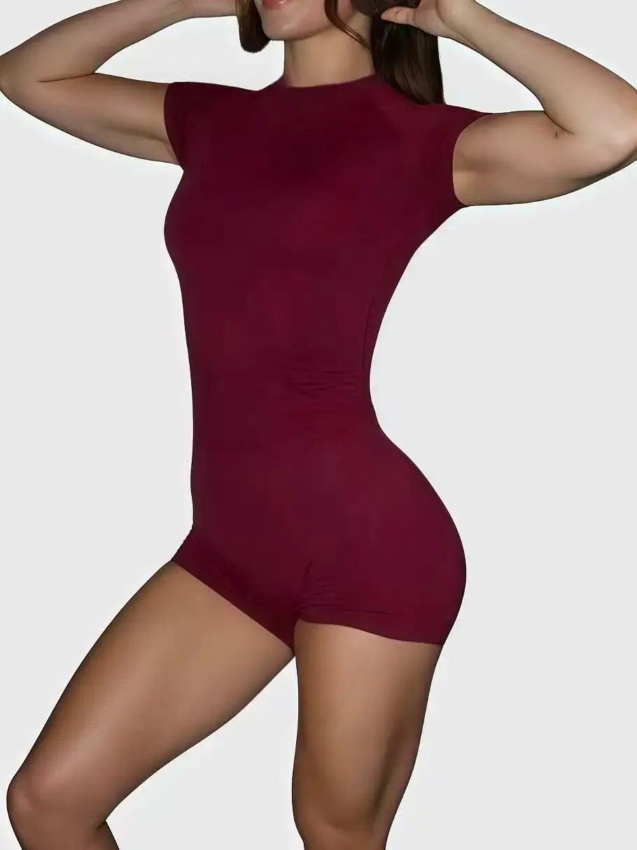 Kurzärmliges, nahtloses Yoga-Top für Damen, schnell trocknend, atmungsaktiv, schmale Passform, für Workout, Gym, Laufen, eng anliegendes Sport-T-Shirt, Activewear