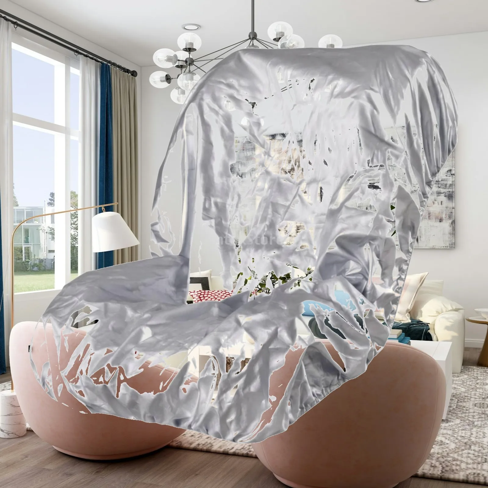 Silver Polyester Car Seat Sunshade Stretch-Fit Car Seat Sun Shade Cover Stretchy Compact Storage for Parents, Sunny Drives