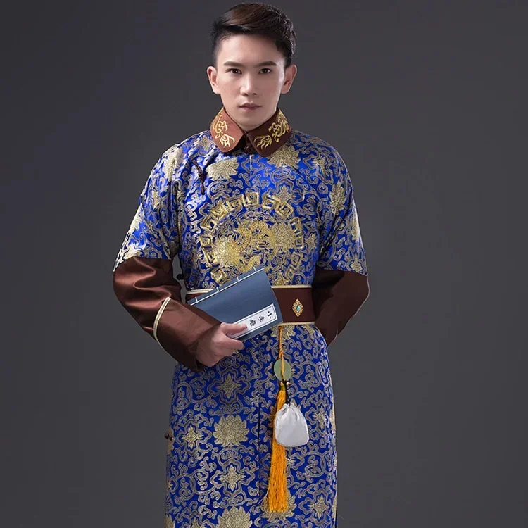 Starożytna chińska sukienka Hanfu Mężczyźni Tradycyjne sukienki z haftem Styl chiński Hanfu Kostium Cosplay Folk Dance Party Cosplay