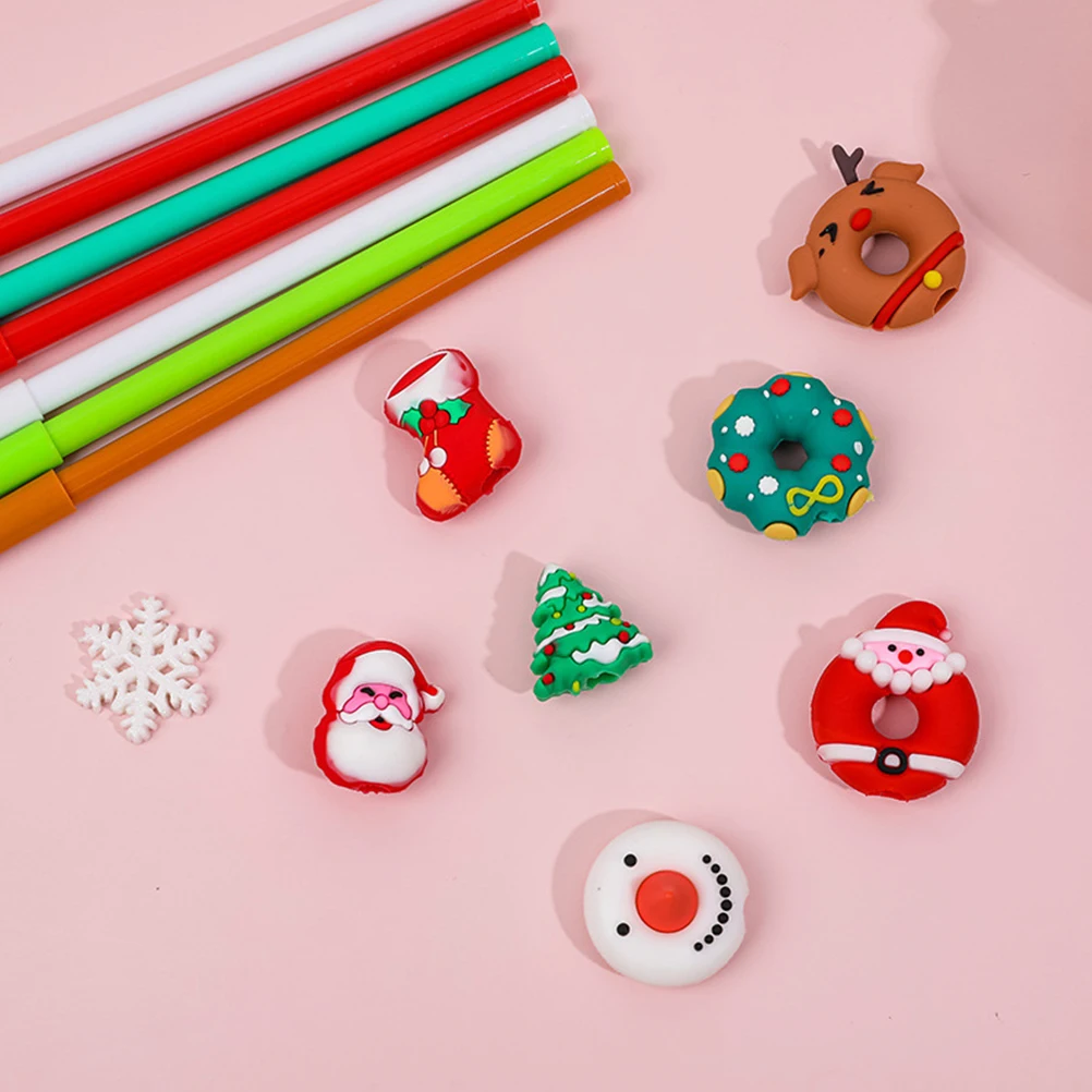 

6pcs Christmas Pens Eco- Smooth Writing Pens For s Students Coloring Books Greeting Cards Crafting