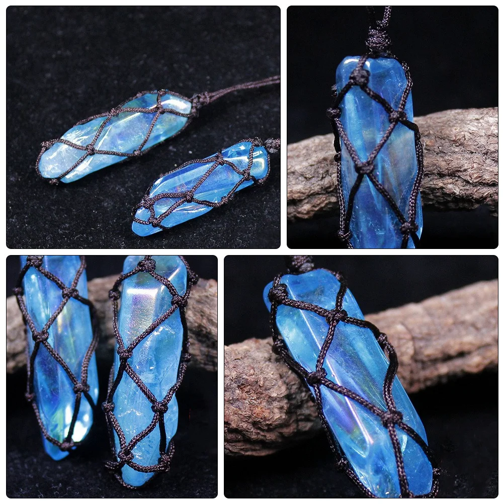 

1Pcs Crystal Plating Necklace Elegant Hand-Woven Pendant Jewelry Perfect for Special Occasions Stylish Neck Accessory