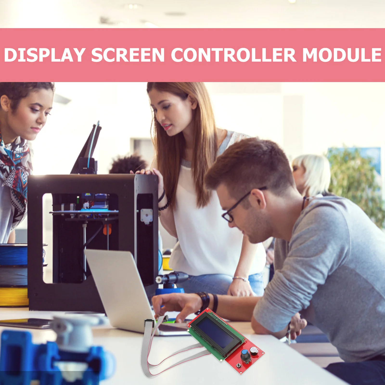 Lcd2004 Scherm Voor 3D Printer Ramps Ondersteuning Ingebouwde Encoder 5-Tasten Menu Aanpassing Controller Module 3D