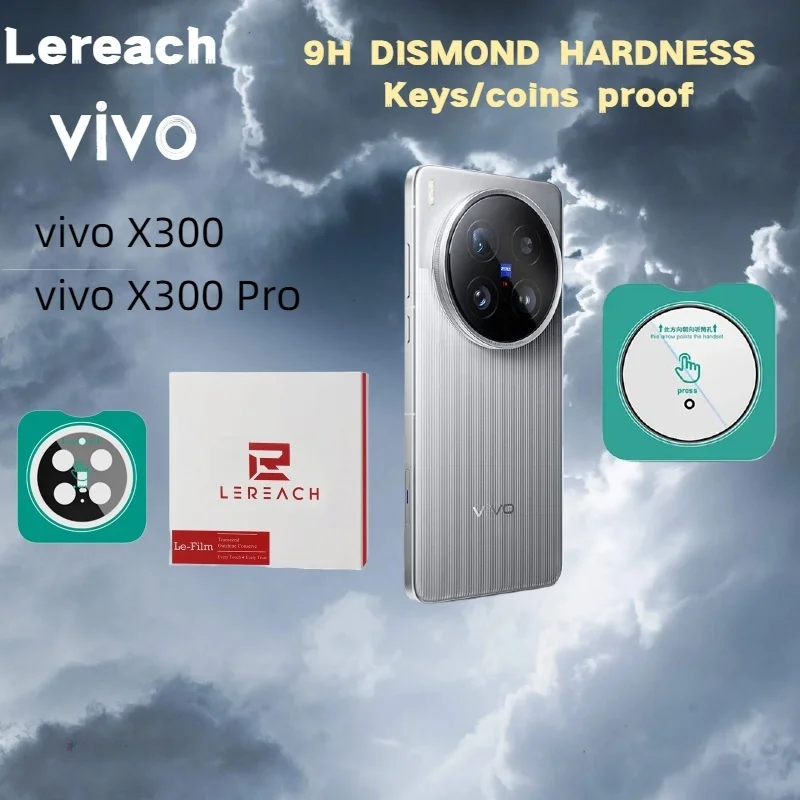 [Self-Locating Frame] Lereach  for VIVO X300 Pro/X300 Tempered Glass Camera Lens Protector, Anti-Scratch High-Transparency