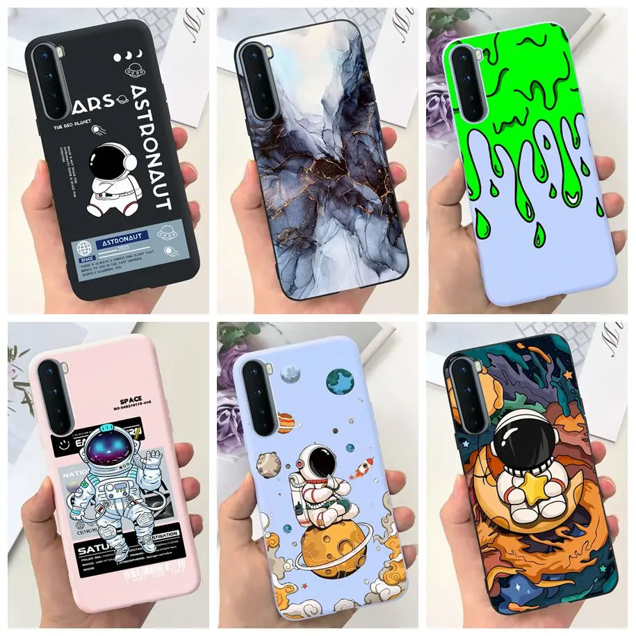 For OnePlus Nord Case AC2001 AC2003 Shockproof Cover Lovely Astronaut Silicone Funda For One Plus Nord Cover OnePlus 8 Nord Capa