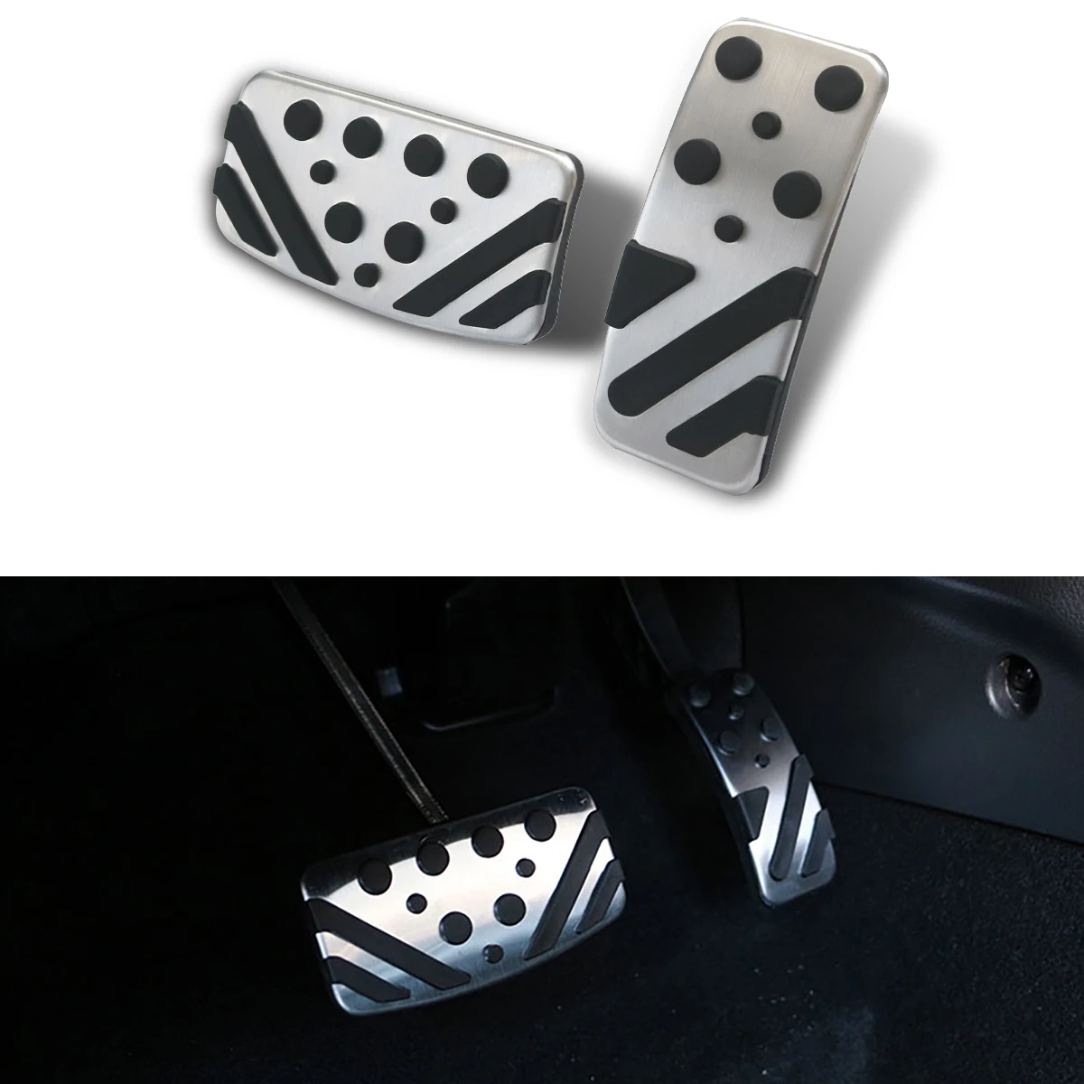 Non-Slip Stainless Steel Pedal Pad Cover for Mitsubishi Outlander PHEV Sport Eclipse Cross Pajero ASX RVR Lancer Accessories