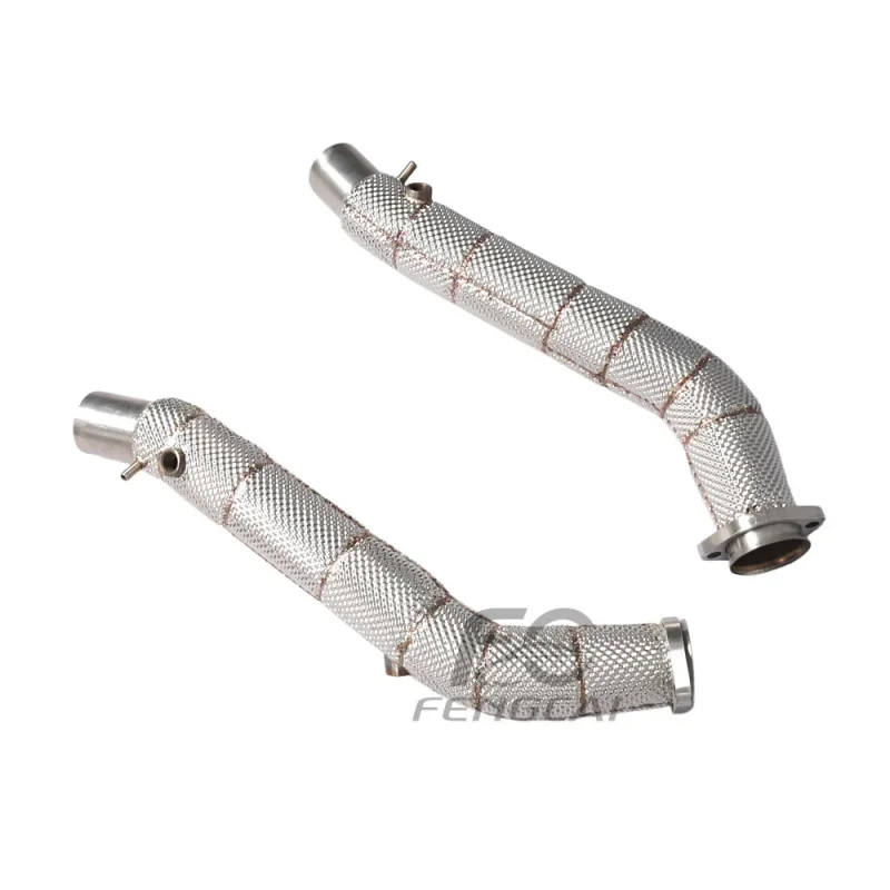 Downpipe Exhaust Header Straight-through for Ferrari 360/F360 3.6 2000-2005 SS304 Insulation Performance Exhaust Pipes Upgrade