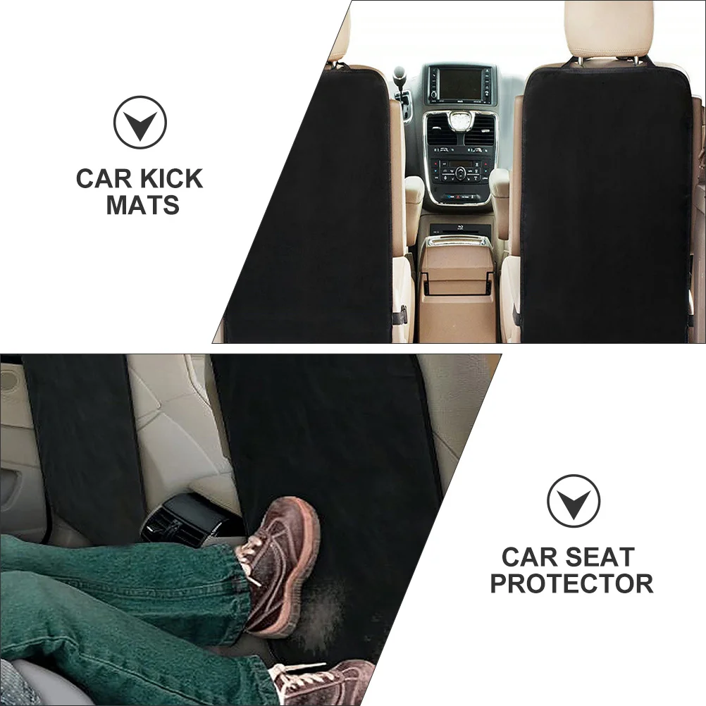 

2pcs Car Backseat Protector Anti-Kick Pad For Rear Cloth Durable Auto Seat Kick Mat Suv Pickup Vehicle Protection