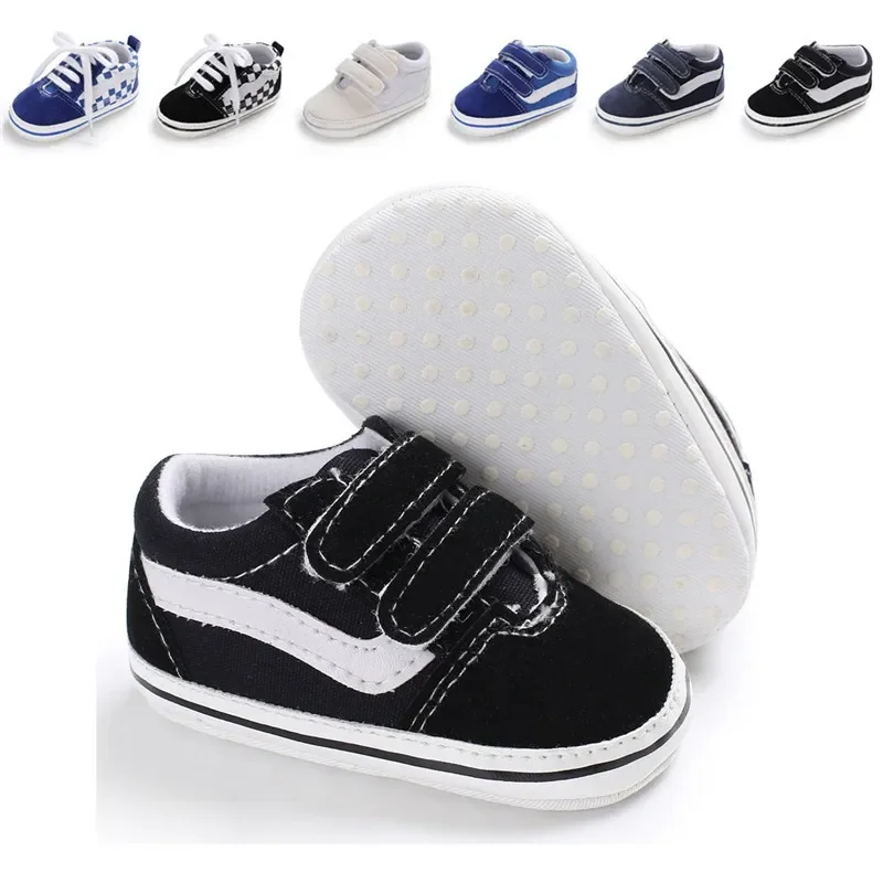 

Newborn Baby Canvas Shoes Anti-slip Soft Baby Boy Girl Sneakers Casual Multi-Color Toddler First Walkers Crib Shoes