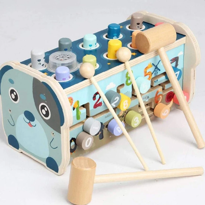 

Hand Knock Piano Xylophone Wooden Kids Toy Animal Dog 8 Different Tones With Music Early Education Gift For Kids-Hot Sale