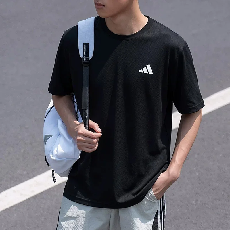 Adidas Men's Short-Sleeved T-Shirt for Summer Casual, Loose-Fitting, Breathable, for Exercise and Fitness, KU8712-13-14