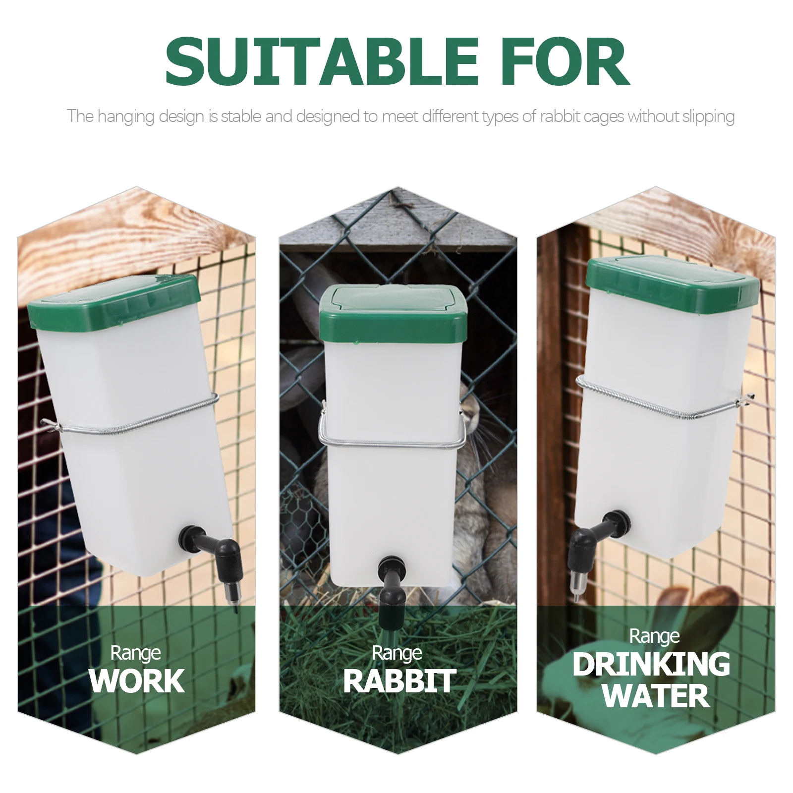 

PVC Rabbit Pet Water Fountain Durable Safe Anti Leak Design Easy Install Hamster Water Dispenser Feeder System Kit Pets Supplies