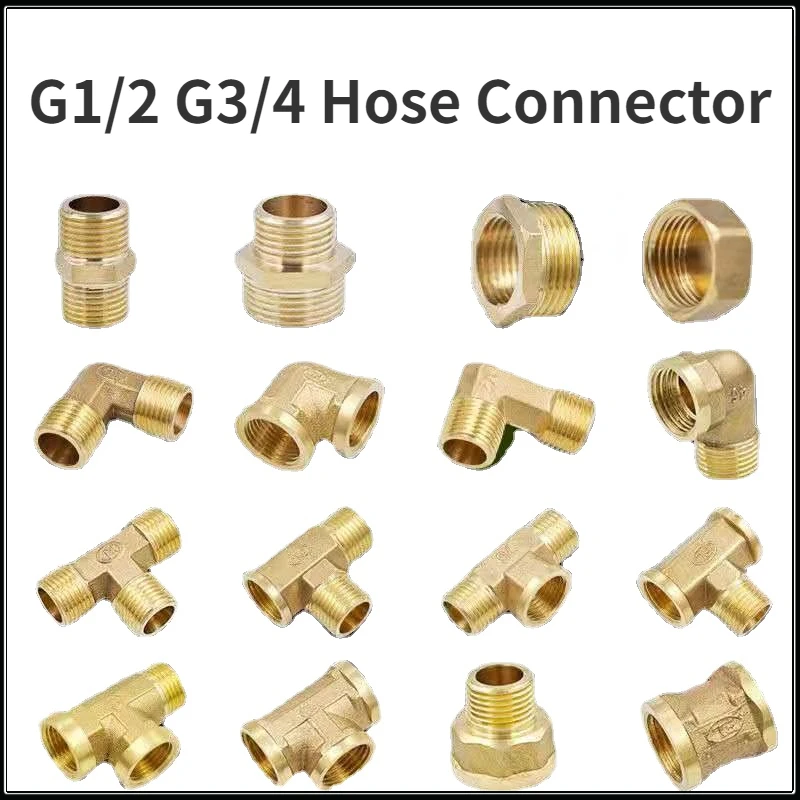 Bathroom Faucet Pipe Connector G1/2 G3/4 Pipe Fittings Pipe Adapter Hot and Cold Hose Connector Sink Accessories Faucet Extender