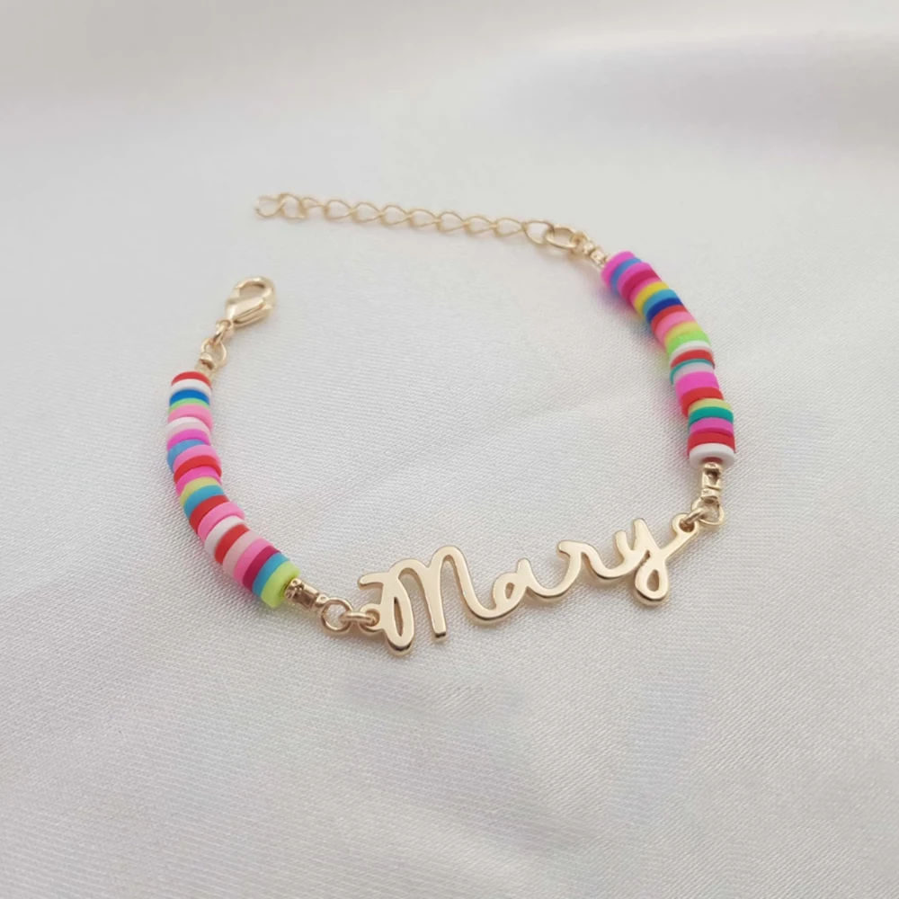 Girl Name Bracelet · Girl Bracelet · Baby Bracelet, Personality, Rainbow Bracelet