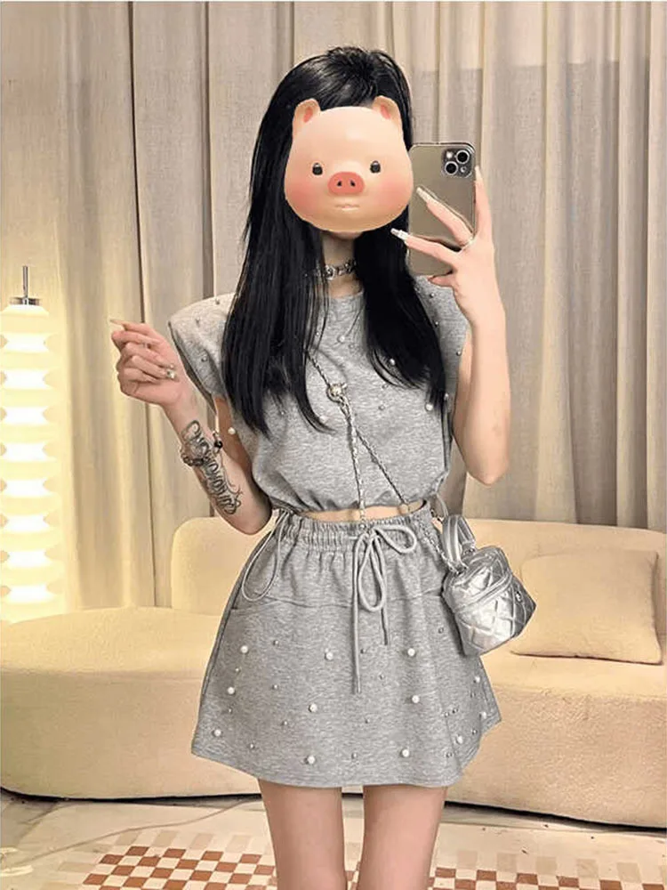 Casual suit top shorts fashionable slim temperament summer 2024 new Design sense niche two-piece set women's clothing