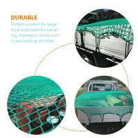 15pcs Trailer Cargo Net Truck Bed Nets Elastic Cords Universal Design Large Loads Camping Moving Pickup Bed Net Nylon Material