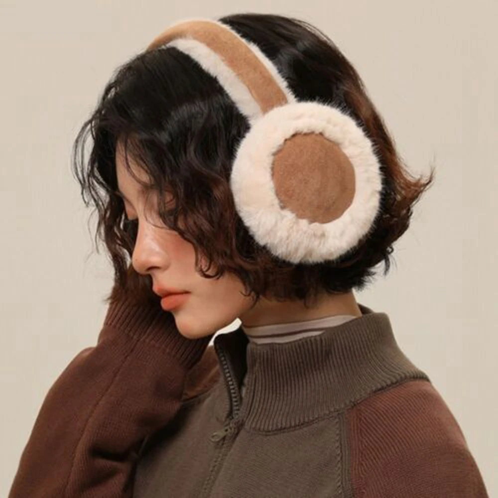 High-quality Plush Earmuffs Winter Warm Foldable Ear Warmer Soft Cold Protection Earflap Outdoor