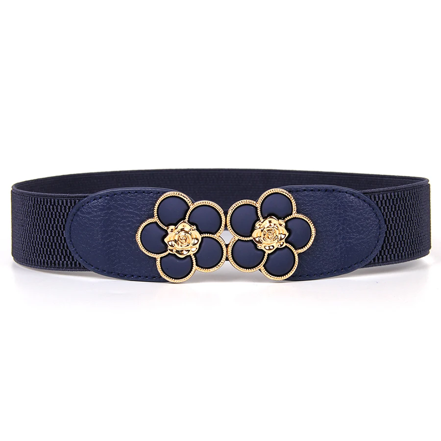 جديد وصول مطاطا الخصر أزياء النساء اللباس الاكسسوارات سترة بسيطة بسط Cummerbunds السراويل الخصر ختم حزام تنحيف #3