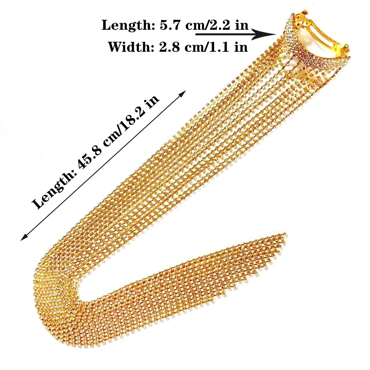 Fashion shining Rhinestone long tassel chain hair jewelry women's luxury shining crystal wedding headdress hair chain jewelry gi