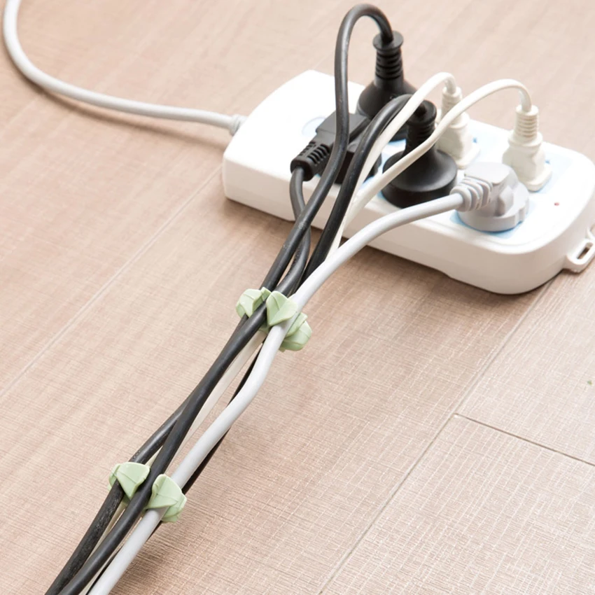 Branch Shape Cable Winder Hub Cord Storage Clip Organizer USB Plug Line Management Holder Headset Wire Wrap Fixer 4pcs/lot