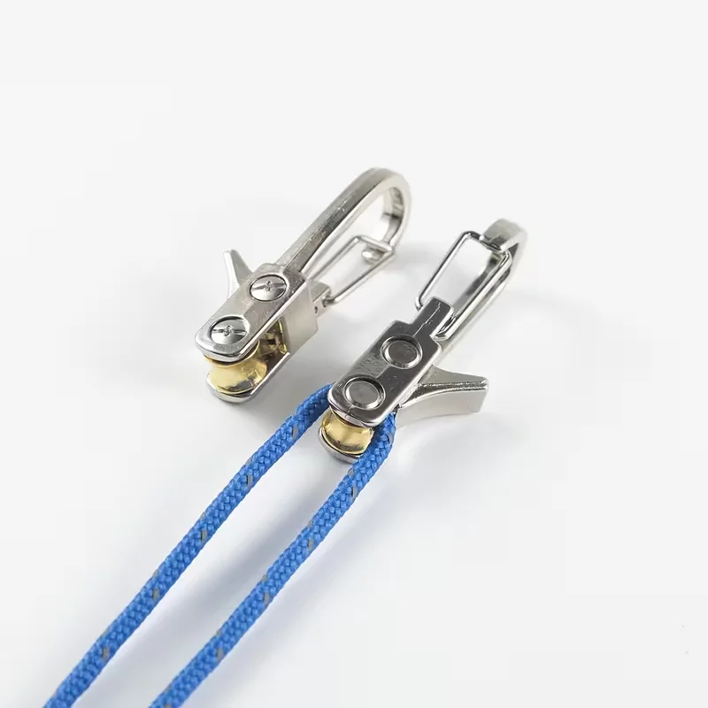 30KG Load Capacity 3 Piece Roller Puller Set Adjustable Pulley System Locking Buckles Bearings For Camping Tents