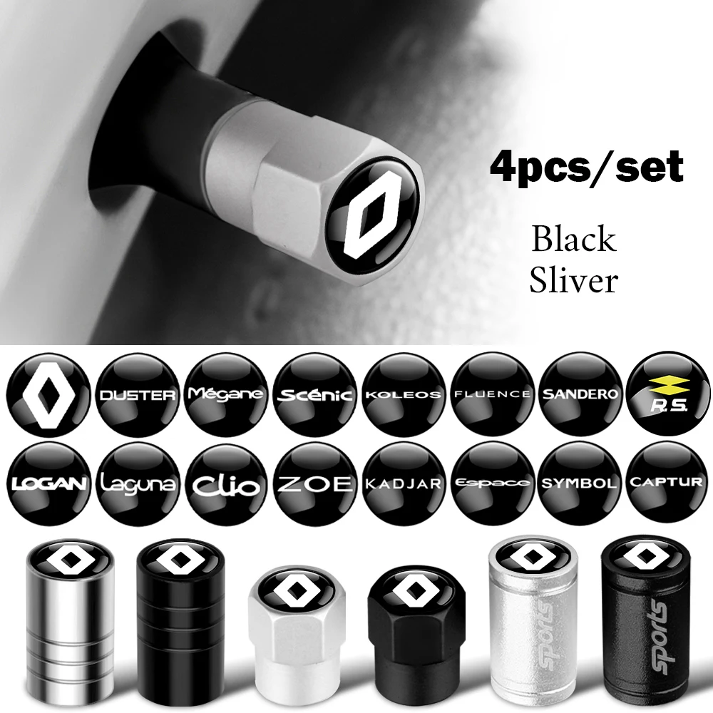 4 шт металлический автомобиль колеса шины клапана крышки стебла корпуса крышки аксессуаров для Renault живописной Loguna Duster Twingo Clio Megane Koleos Zoe 4 шт металлический автомобиль колеса шины клапана крышки стебла корпуса крышки аксессуаров для Renault живописной Loguna Duster Twingo Clio Megane Koleos Zoe