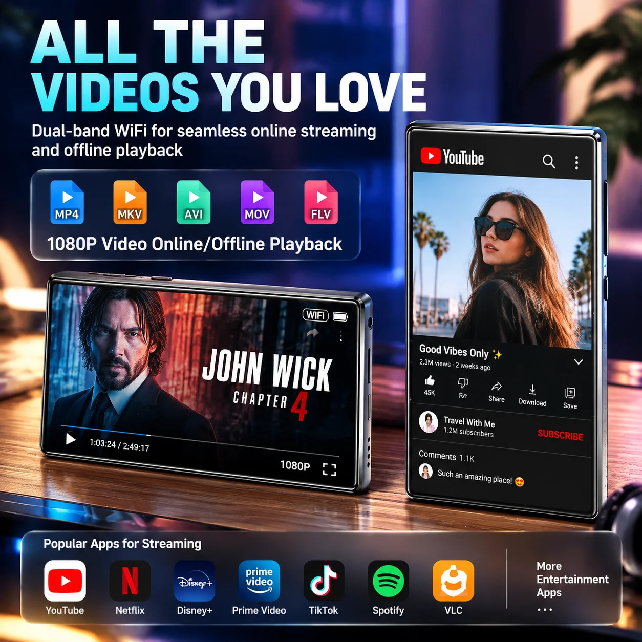 Pemutar MP3 MP4 Android IPS 4, - Digital Photo Frame Wifi ulasan dan harga