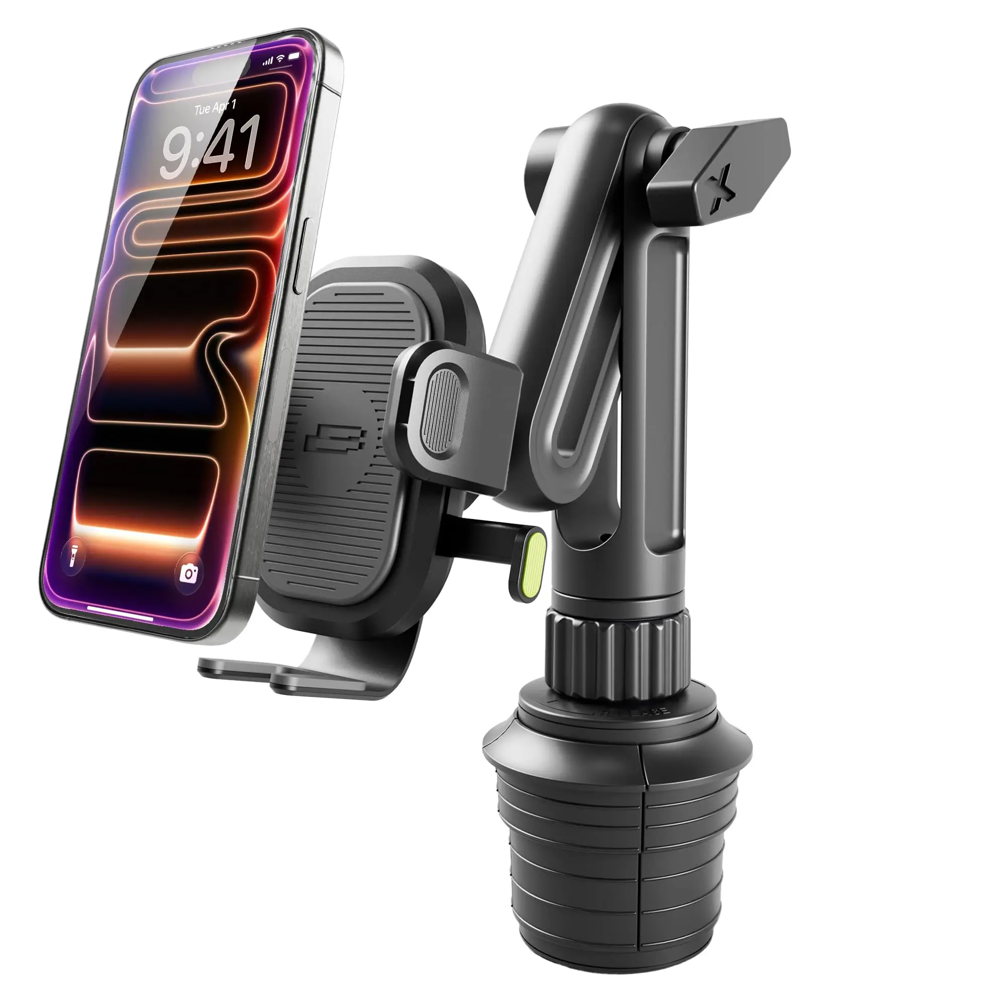 

Universal Car Cup Holder Phone Mount With 360 Degree Rotation And One Click Release