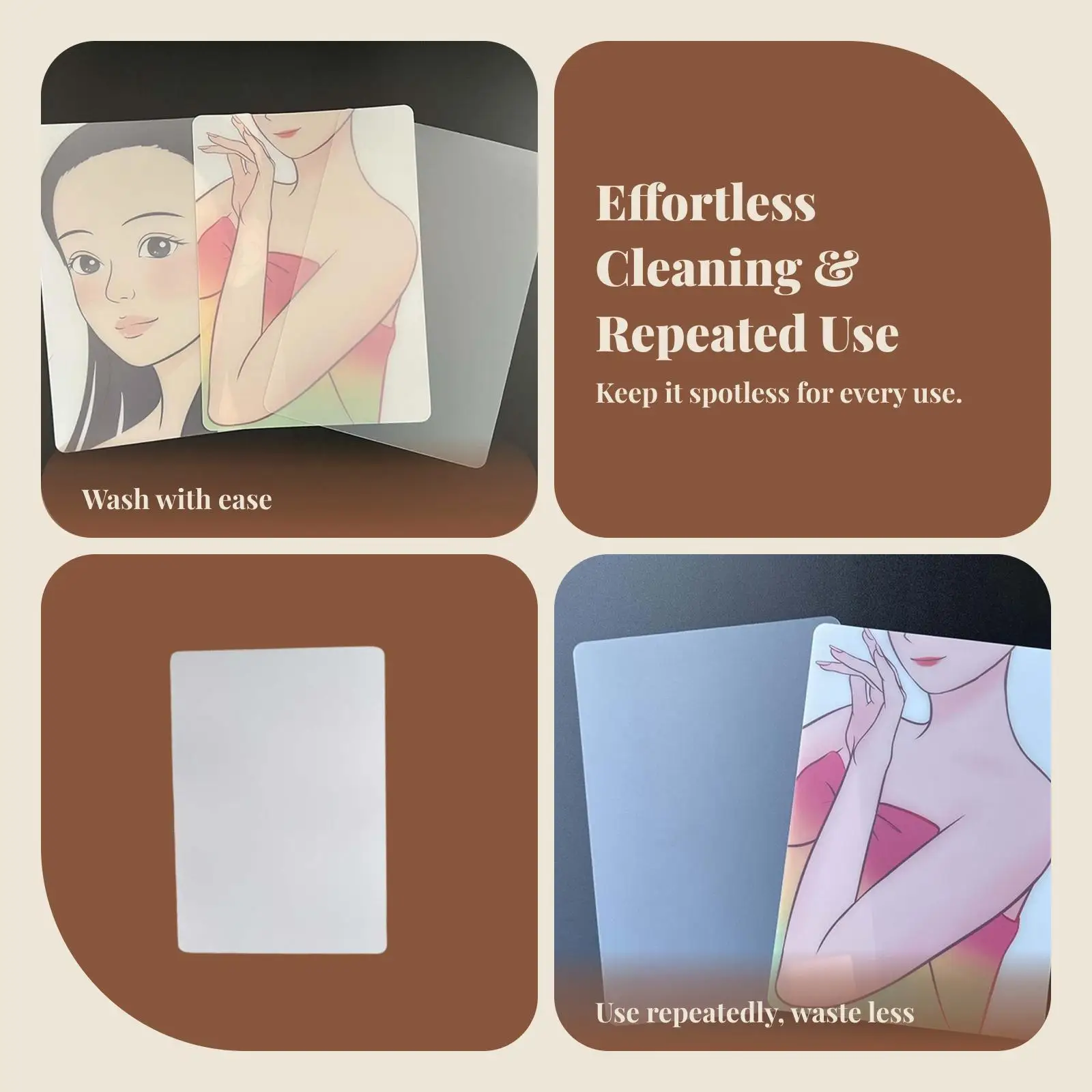 Face Painting Template Board Washable Makeup Practice Trainer for Experienced and Beginner Face Painters