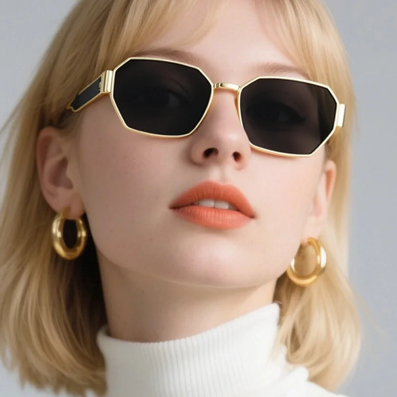 

Sunglasses Men Women Oval Fashion Sunglass Luxury Brand Designer Retro Metal Hinges Holiday Party Gifts Accessory gafas de sol