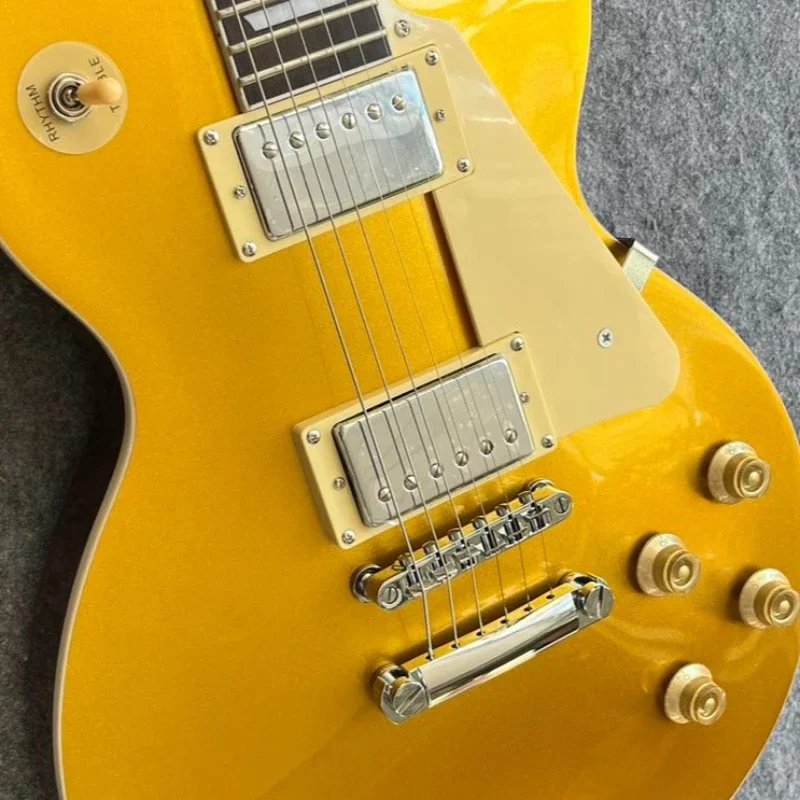 LP00S Electric Guitar Front Gold Powder Back Brown Rosewood Neck HH Hard Rock Selected Hot Selling Item Free Delivery