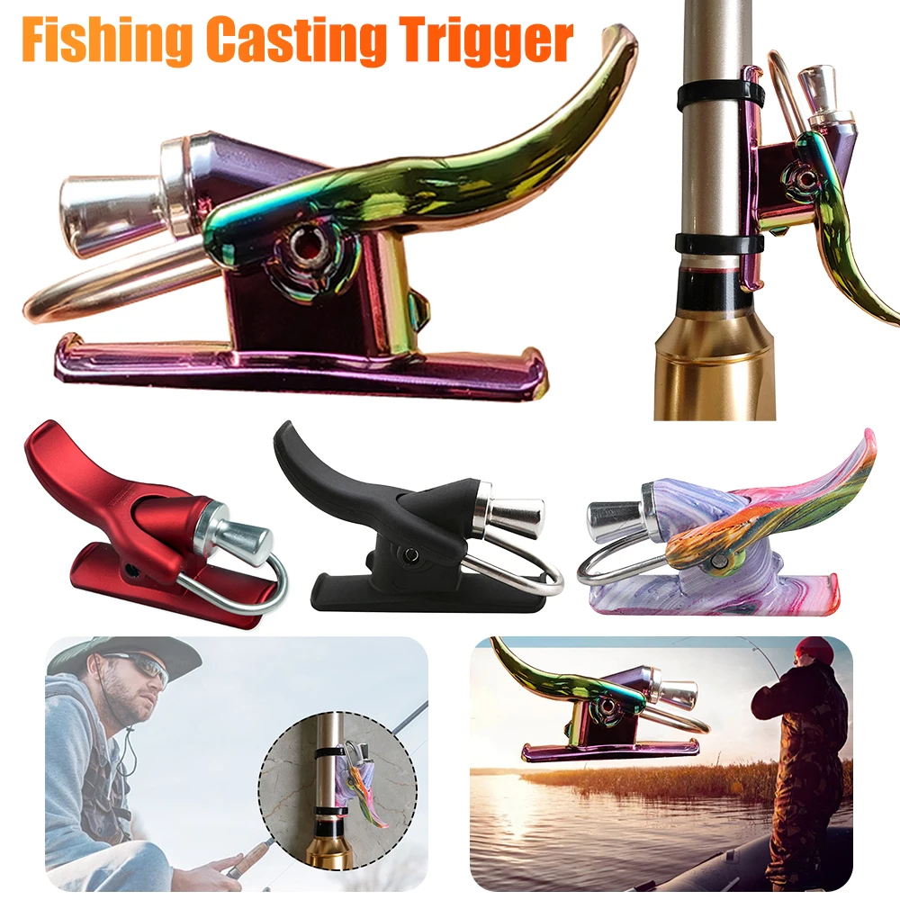 Power Cast Sea Fishing Casting Trigger Breakaway Cannon Surf Fishing Rod Trigger Thumb Clamp Button Finger Protector Spool Cast