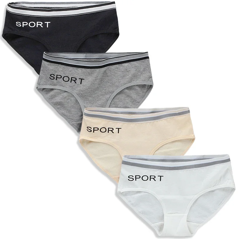 3pc/Lot Girls Underwear  Panties 8-12-14 Years Old Sports Letters Breathable Briefs