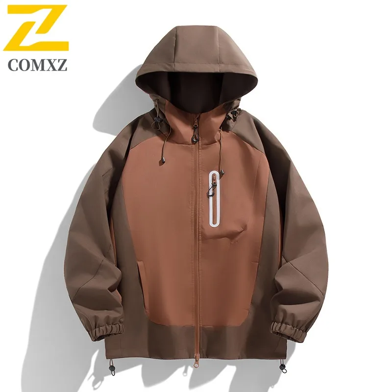 

COMXZ 2025 Мужская куртка Водонепроницаемая куртка для рыбалки нахлыстом, охоты, кемпинга, легкая рабочая одежда, куртка для приключений на открытом воздухе, пальто в горном стиле