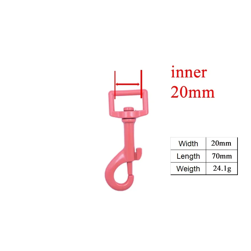 1pc Metal Colourful dog Clasp Kirsite hook buckle hardware for 20mm webbing DIY Dog Leash parts top quality 7 colours