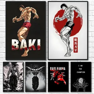 근육 남성 애니메이션 B-Baki g 그립 플러 포스터 끈적 끈적한 벽 예술 인쇄 방수 홈 거실 침실 바 미용 장식 10 최고의 판매 Godzilla 포스터 - №5