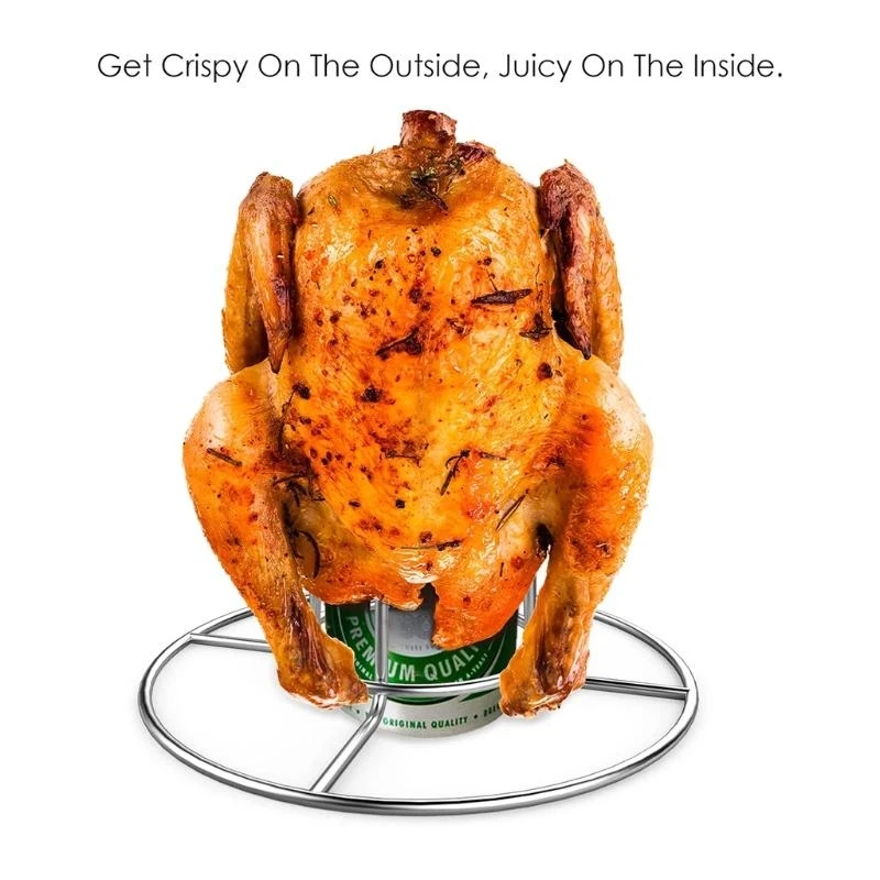 Grilling Cookware Beercan Chicken Stand for w/ Premium Stainless Steel Non-Fall