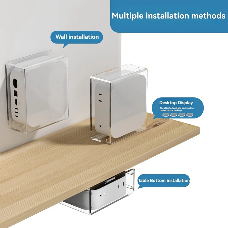 Desktop Stand Under Desk Stand for 2024 Mini Desktop Wall Mount Holder Behind the Monitor for Mini-A13G