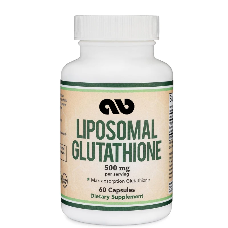 Double wood liposome glutathione supplement 500mg (vegetarian safe, non GMO) maximum absorption liposome glutathione