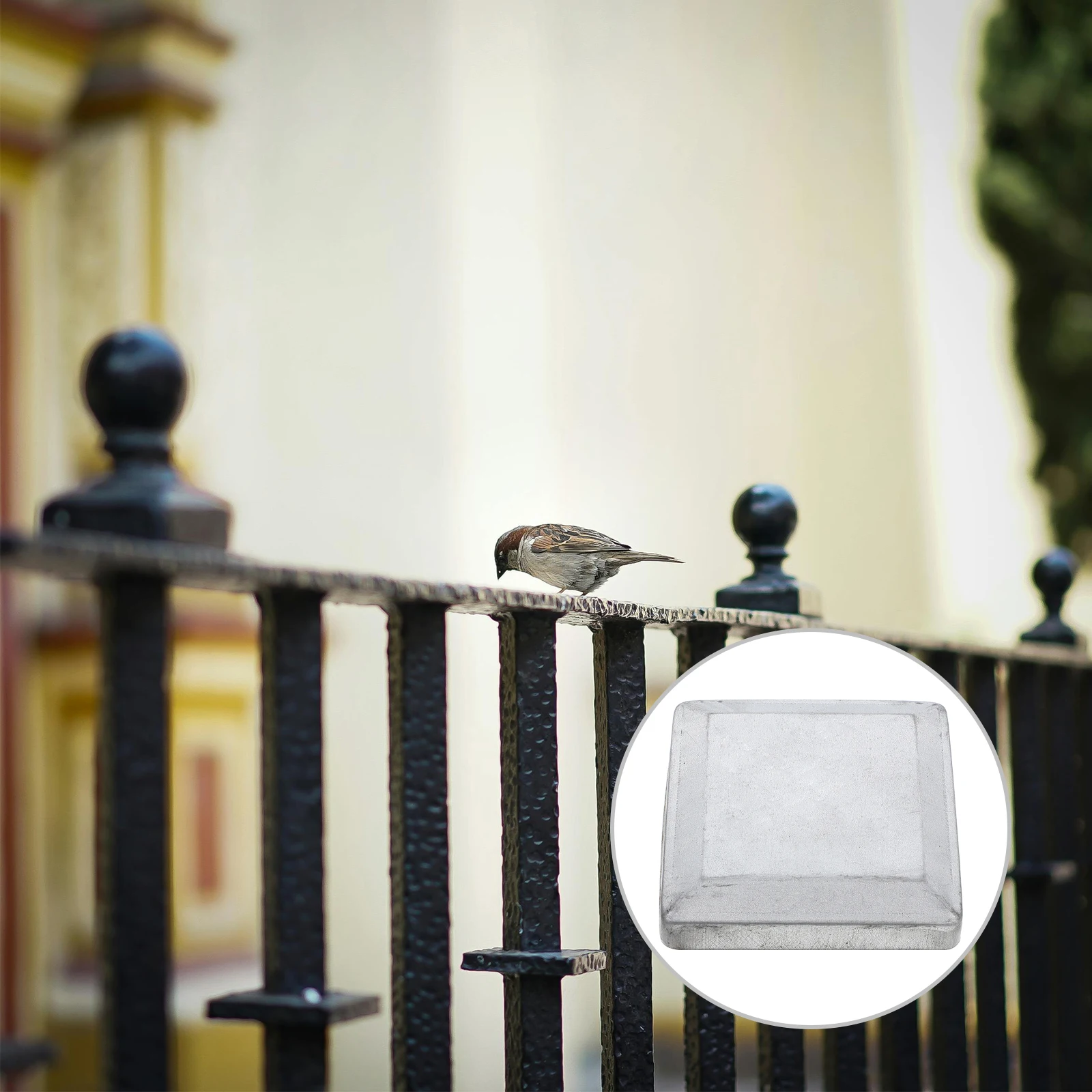 

6pcs Metal Fence Caps Square Design Weatherproof Outdoor Durable Post Covers For Garden Fencing Easy Installation Corrosion